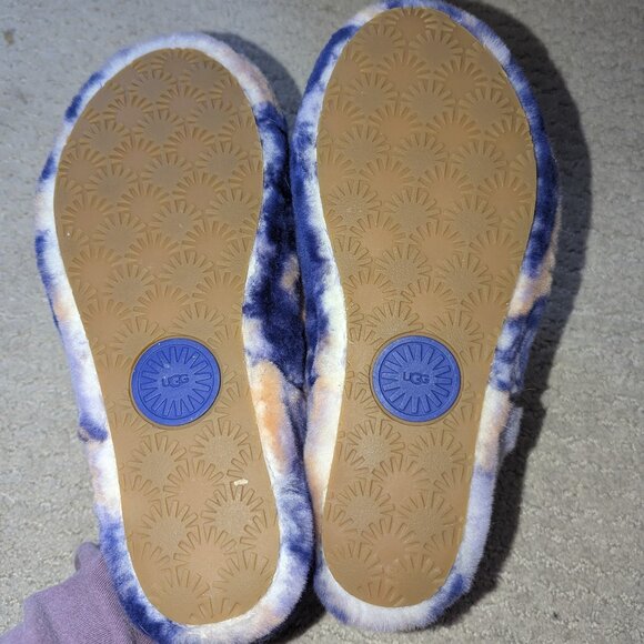 Women's Ugg Fluff Yeah Violet Marble Slide Slipper - Size 8 - Picture 3 of 6
